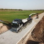 Betonplatten mit LKW verlegen | De Keij