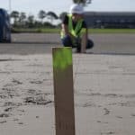 Sandbahn Nivellieren für Betonplatten Pflaster